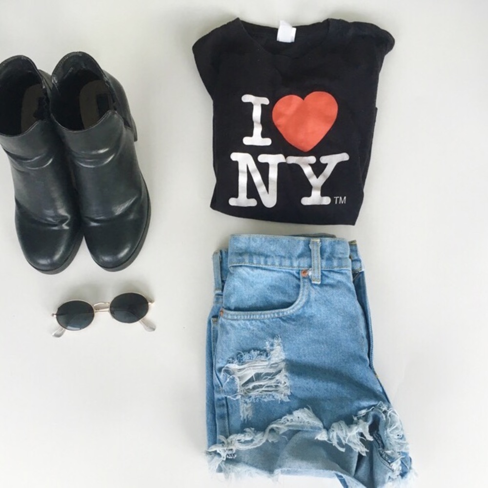I ❤️ NEW YORK BLACK TIGHT TEE SHIRT